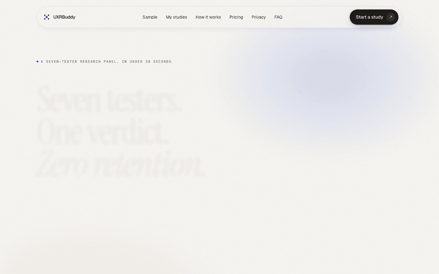 UXRBuddy homepage